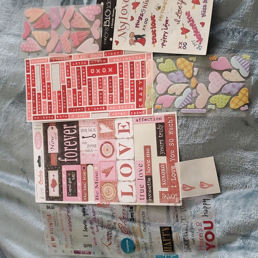 Valentines Scrapbooking Bundle Love Hearts Words Crafting Card Making